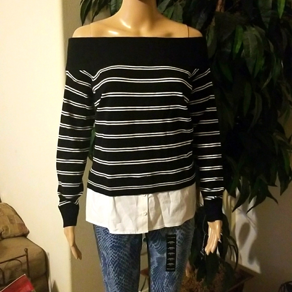 《NEW》INC Off the shoulder Sweater Top